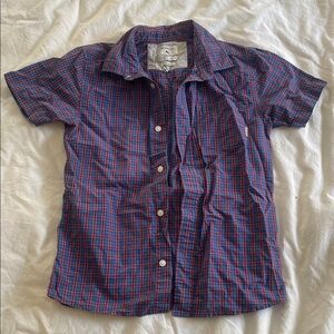 Quiksilver Kids Plaid Shirt - Blue and Red